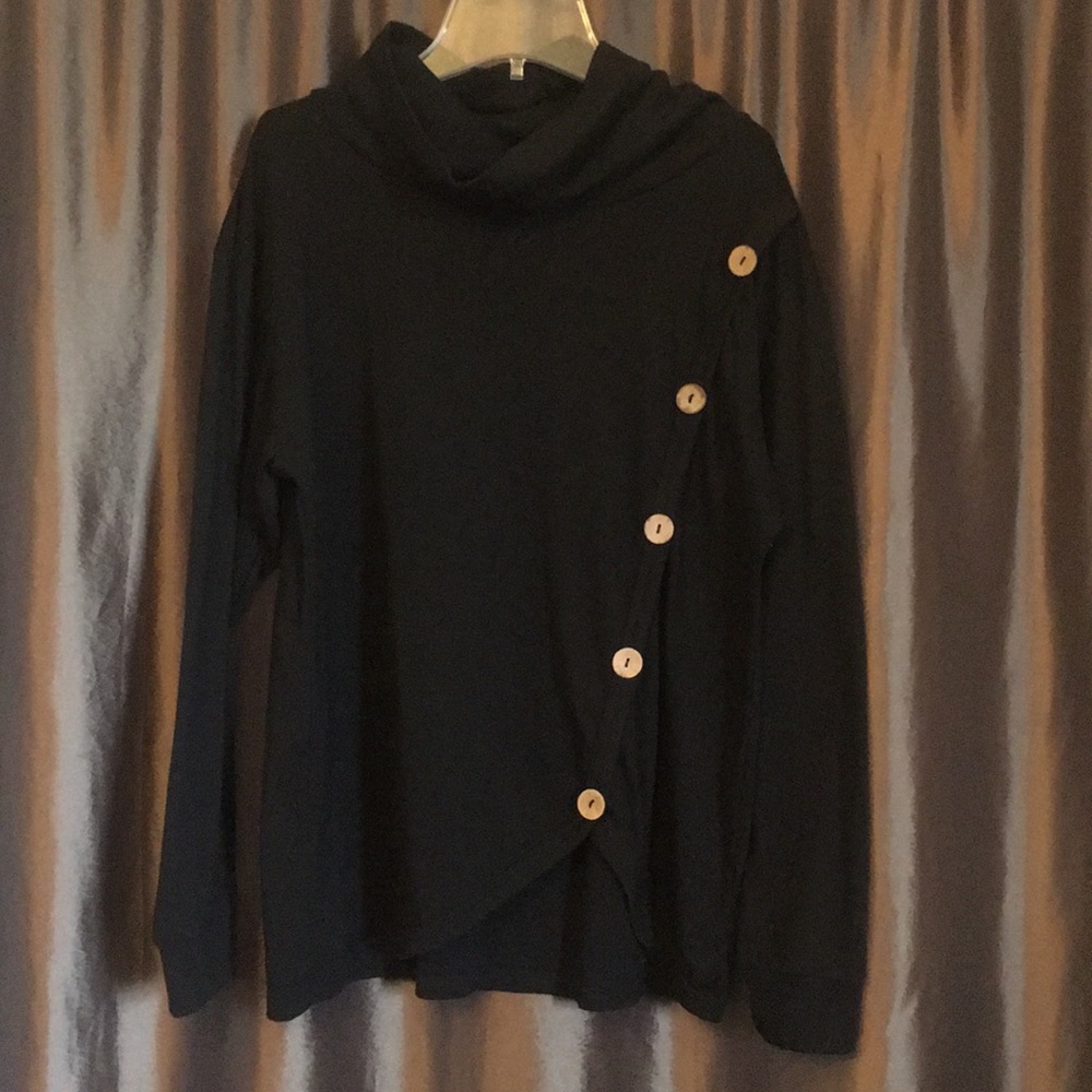 Black turtleneck sweater